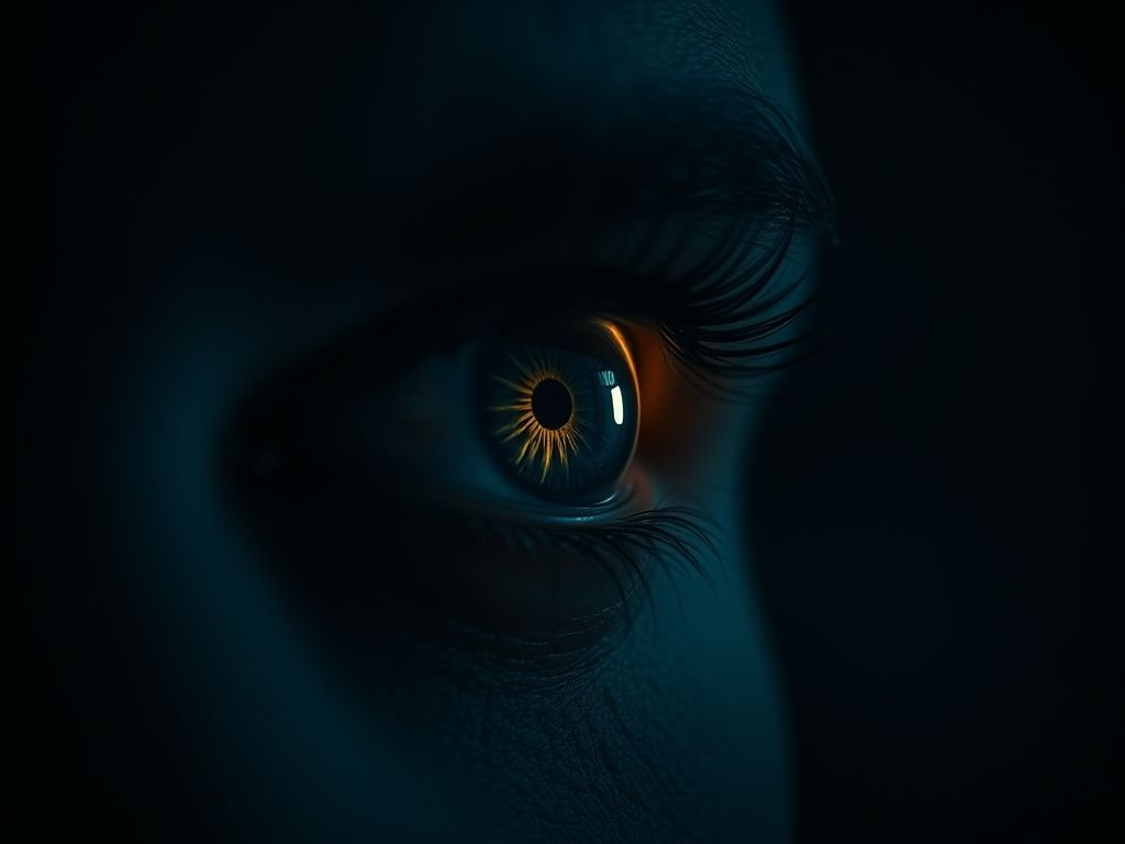 Porque a visão embaça à noite?